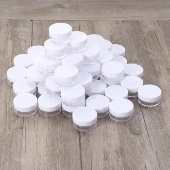 

50pcs Facial Cream Boxes 5g Plastic Portable Mini Cosmetic Jars Storage Cream Boxes Cosmetic Pots for Woman Girl