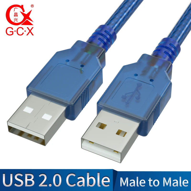 

GCX USB to USB Cable Type A Male to Male Extension Data Cord Wire for Radiator Hard Disk Computer PC USB 2.0 Cable Extender