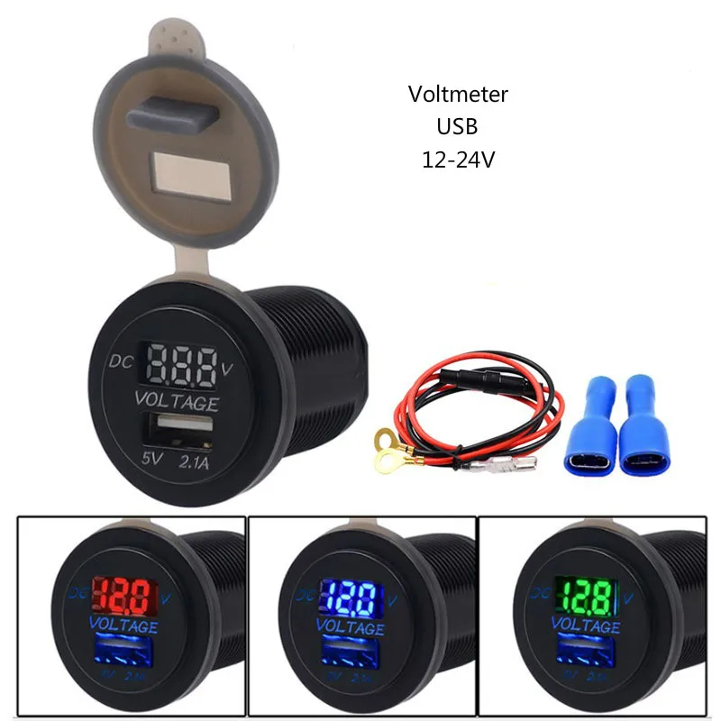 

Зарядное устройство USB для мотоцикла со светодиодной подсветкой