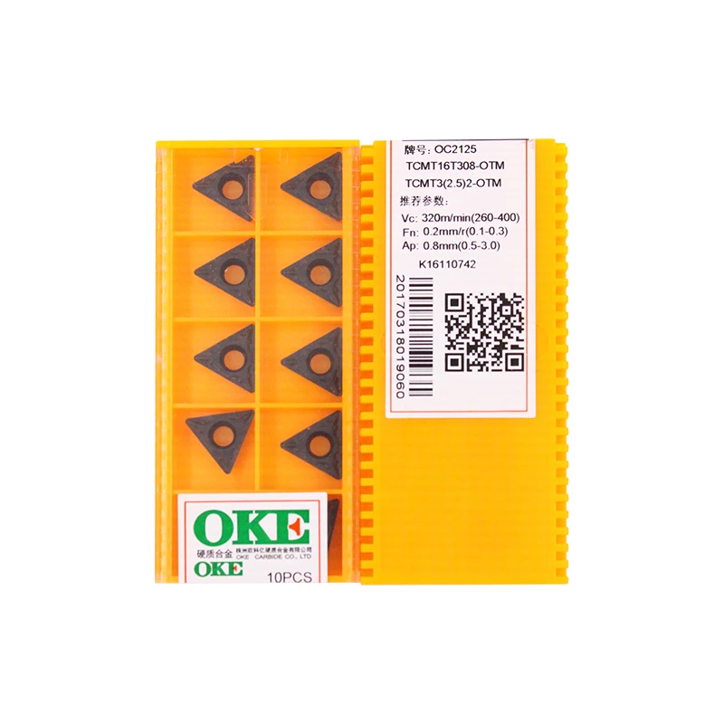 TCMT16T308-OTM OC2125 100% Оригинальная китайская вставка из карбида OKE с лучшим качеством 10
