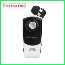 FineBlue F960 беспроводной Bluetooth V4.0 наушники вызов Вибрация напоминание шумоподавление износ пульт на прищепке Handsfree наушники с микрофоном