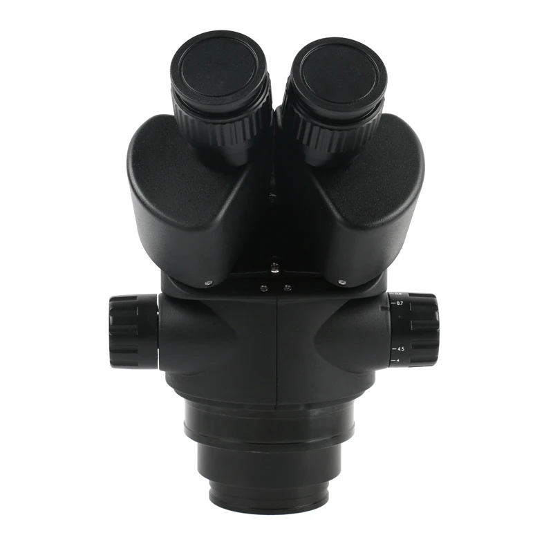  2019 Black 7X-45X 3.5X-90X Simul-Focal Trinocular Microscope Zoom Stereo Microscope Head + 0.5x 2.0