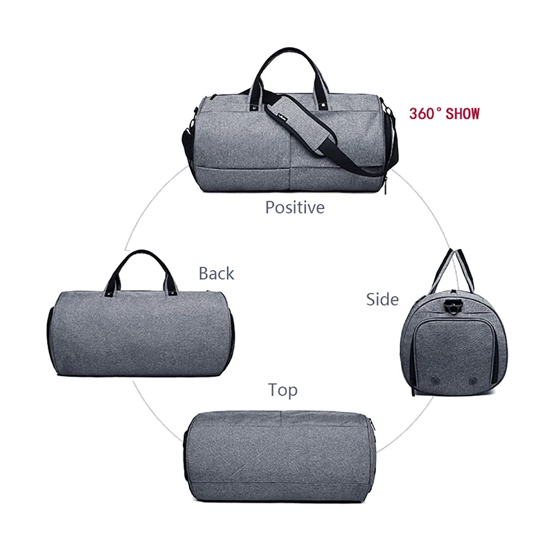 New Men Gym Bag Female Handbag Shoulder Backpack Travel Bags Sports Bag Fitness Bag Outdoor Sport Package Nylon Cylinder Packet