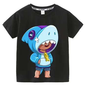 

Leon Children's Wear Kids T-shirt Shooting Game Cotton Shirts Brawling Boys Girls Harajuku Short Sleeve Tops Tshirt Teen Clothes
