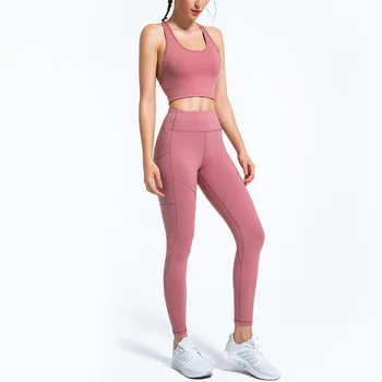 

2 Piece Yoga Sets Women Gym Clothes Soft Workout Clothes For Women Sports Bra And Leggings Set Sports Wear For Women