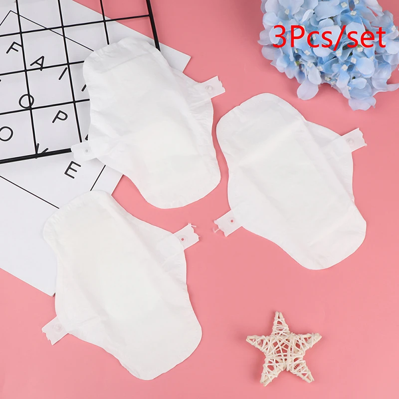 3Pcs/lot Waterproof Thin Reusable Cloth Washable Menstrual Pad Mama Sanitary Towel Pad Vagina Menstrual Clean Napkin Pad
