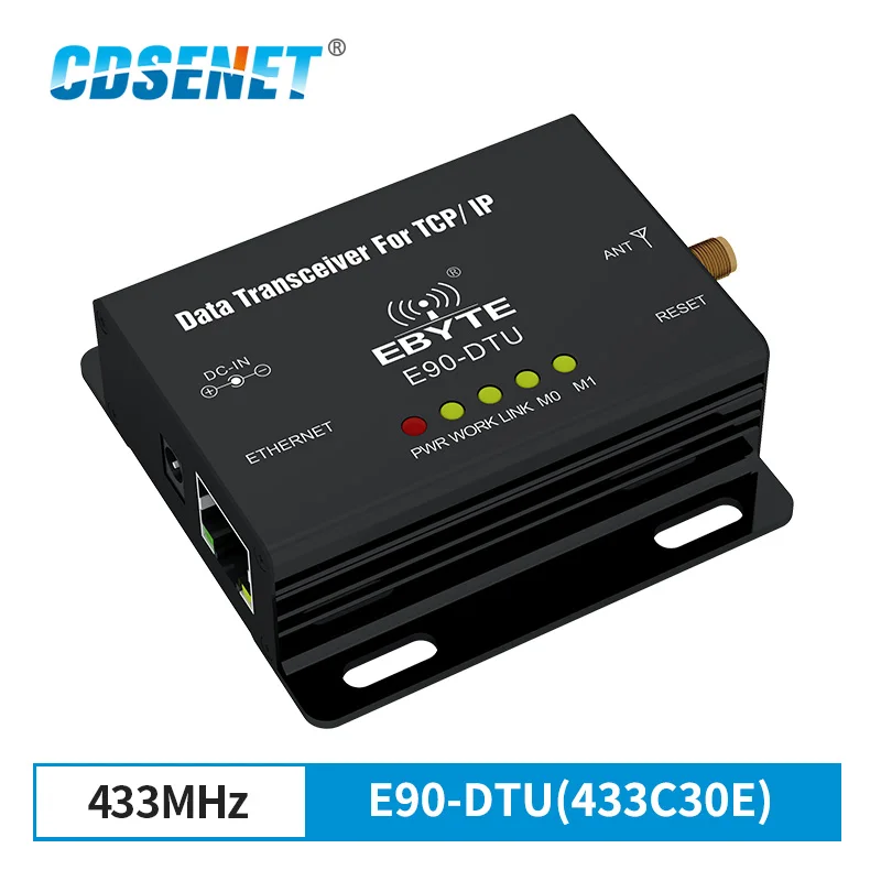 Ethernet Modbus 433 мГц 30dBm 1 Вт Long Range Беспроводной трансивер E90-DTU-433C30E IoT PLC 3000 м расстояние 433 мГц RJ45 ВЧ-модуль