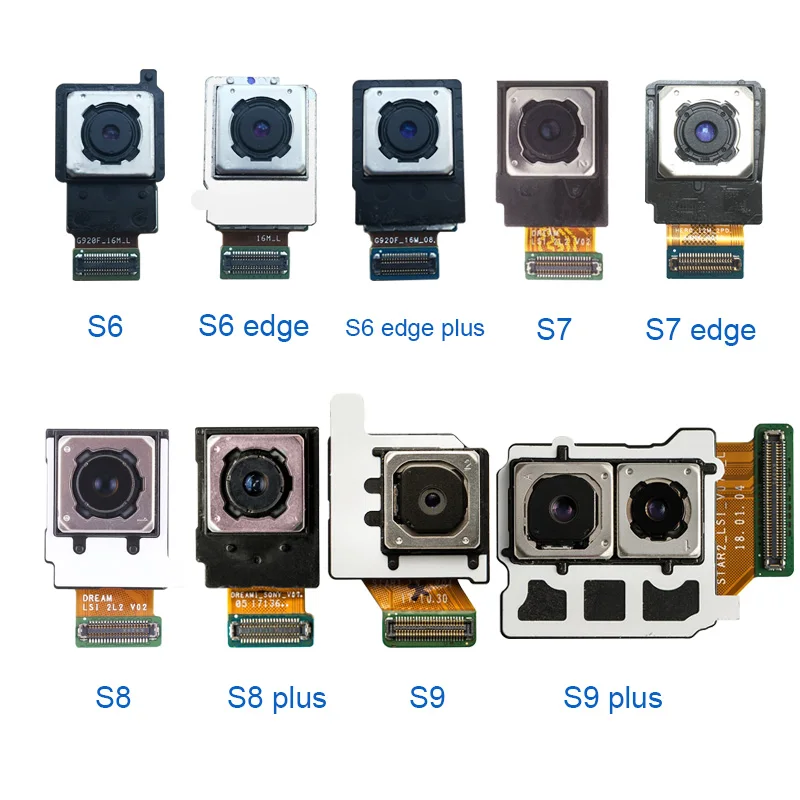2 шт. задняя камера для samsung S7/G930F S7 Edge/G935F S6 S8 S9 plus G965F G960F G950F G955F Запчасти гибкий