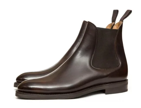 Men Boots Pointy Toe Metal Silver  Gold Char Boots Chelsea Mens Ankle Autumn Boots Wedding Dress Slide Shoes YK473