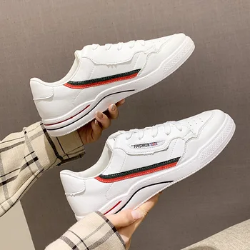 

Women Sneakers 2020 Fashion Flats Breathble Vulcanized Shoes Women Tenis Feminino Pu Leather Platform Shoes Women Zapatos Mujer