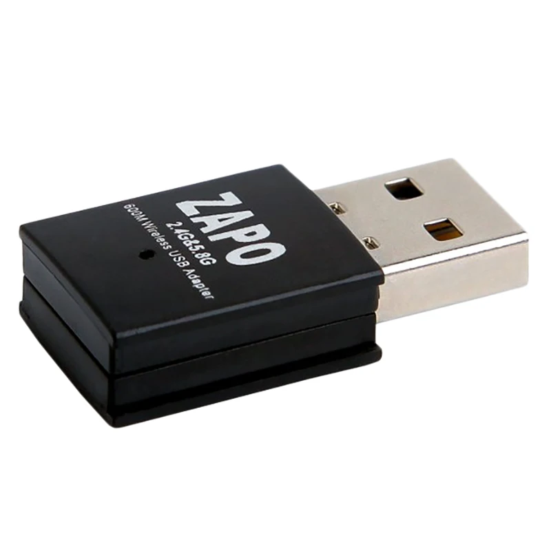 Zapo W58 мини 5 ГГц Wifi Usb 600 Мбит/с Lan адаптер двухдиапазонный беспроводной 802.11Ac сетевая карта встроенная антенна для Windows Linux Syst