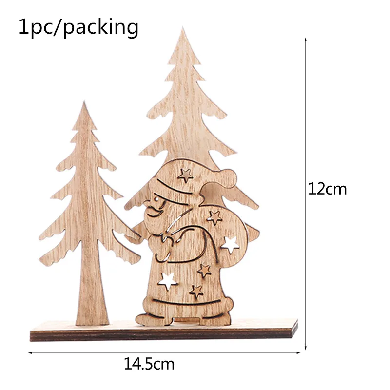 1 комплект Счастливого Рождества кулон Деревянный Рождественская елка украшение "Лось" для Happy год рождественский дом вечерние декора рабочего подарки для детей - Цвет: S01