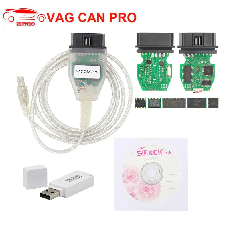 VAG Can PRO V5.5.1 FTDI FT245RL чип VCP OBD2 Диагностический Интерфейс USB кабель для Can Bus UDS K линия работает для AUDI OBD2 сканер