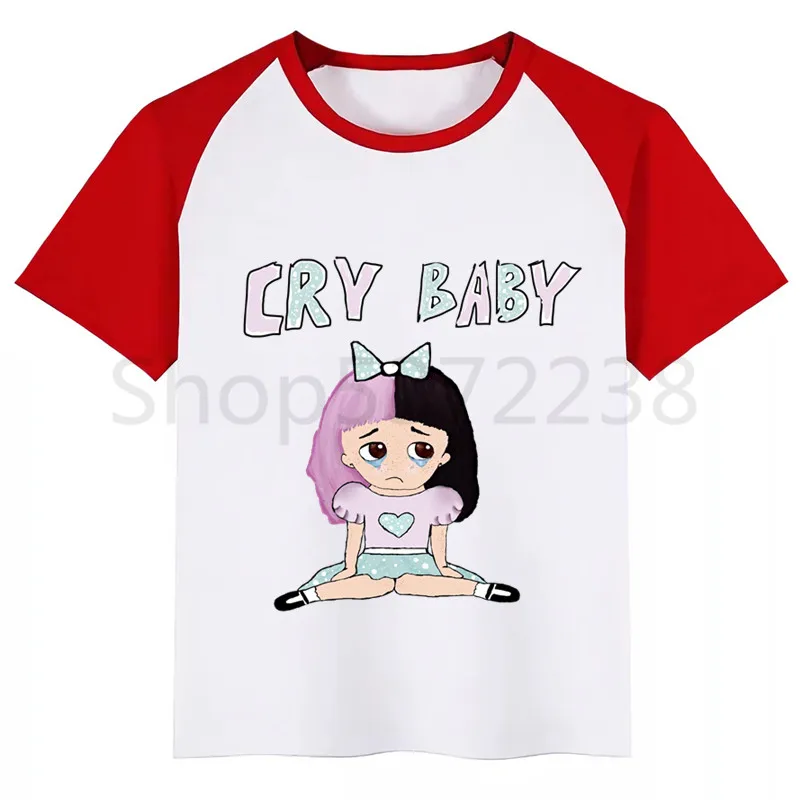 Melanie Martinez/футболка для мальчиков детская одежда с короткими рукавами и принтом для мальчиков Детский Белый Топ, топы для мальчиков, детские футболки новая летняя футболка - Цвет: RedD