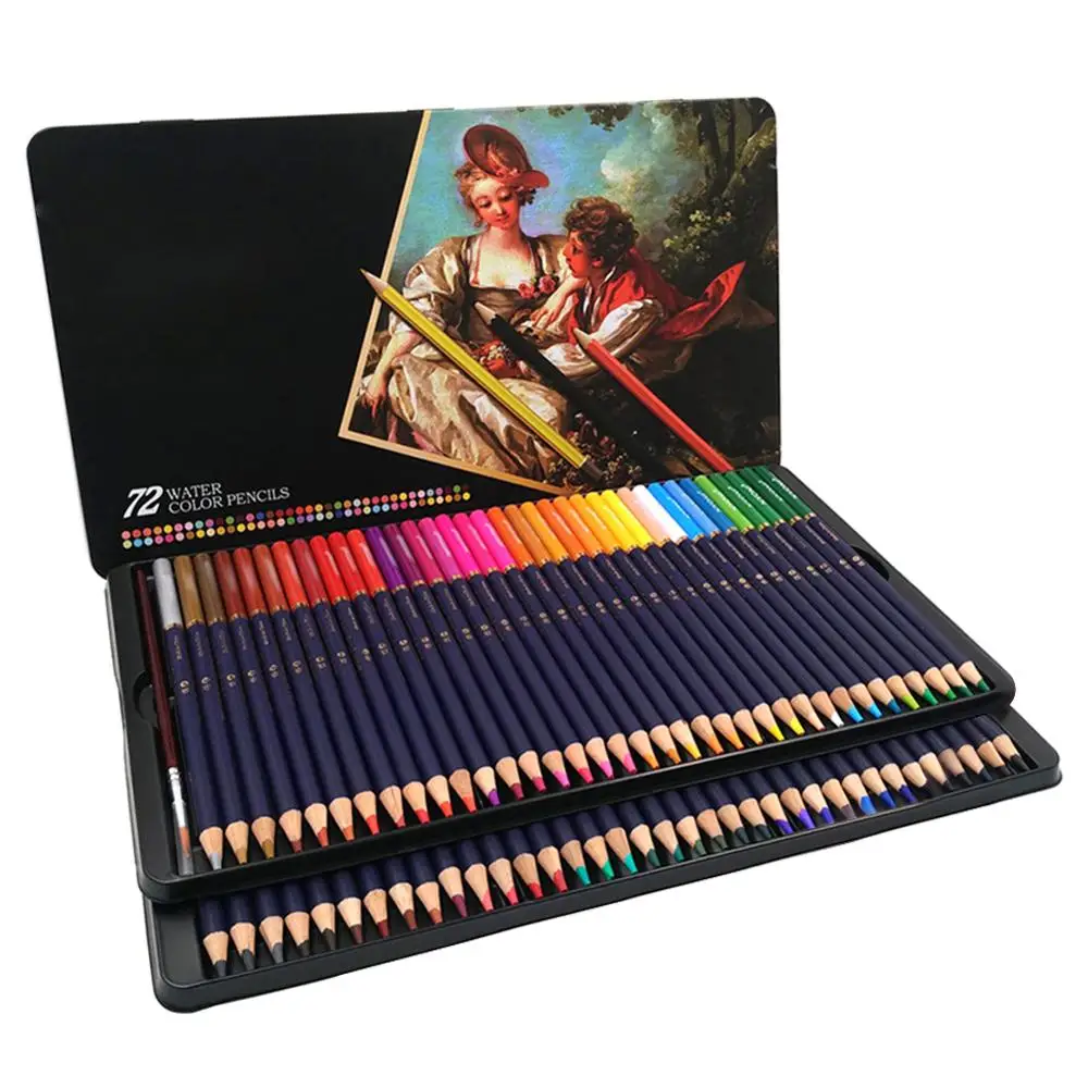

72-Color Water-soluble Pencils, Multi-color Art Drawing Pencils,Suitable for Coloring , MixingLayering, Waterproof Techniques
