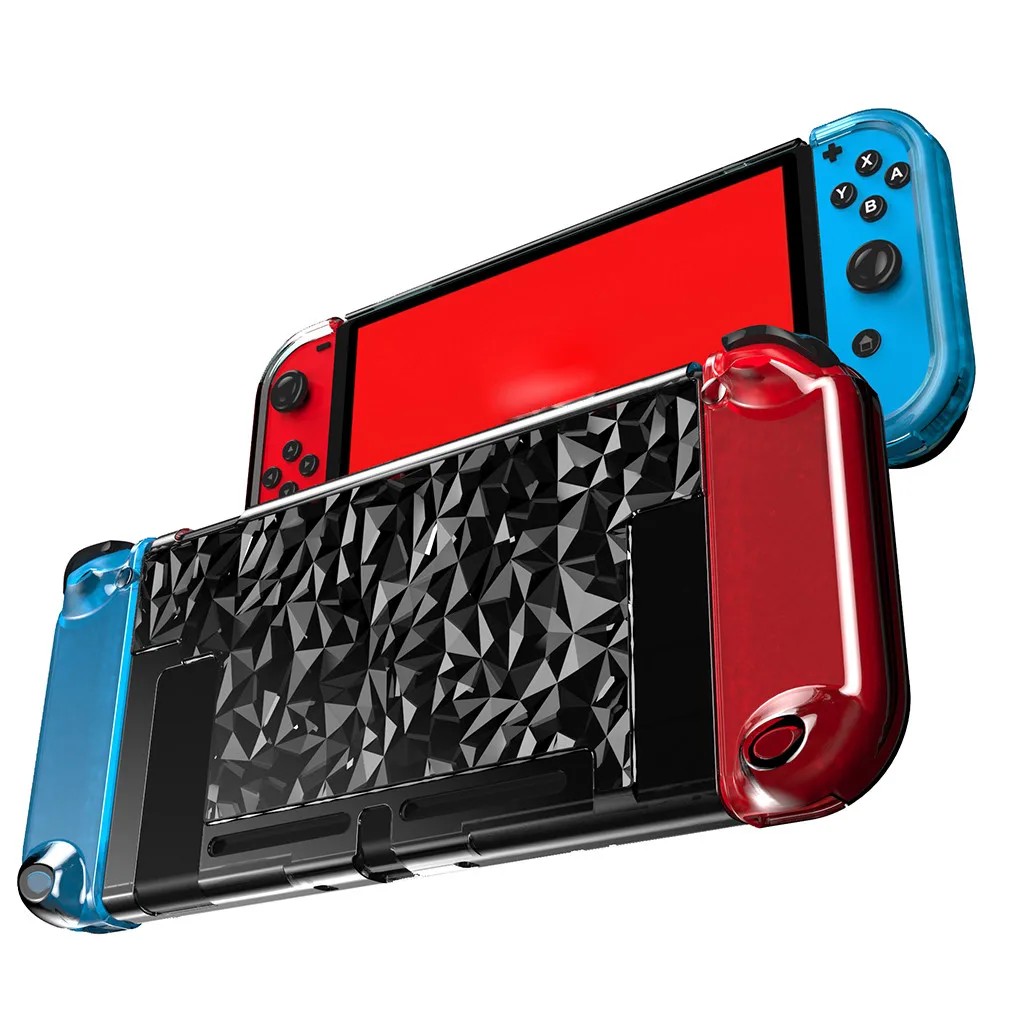 2 шт Сплит Кристалл ТПУ чехол для Nintendo Switch NS Чехлы черные белые задняя крышка оболочка защитный чехол 730 #2