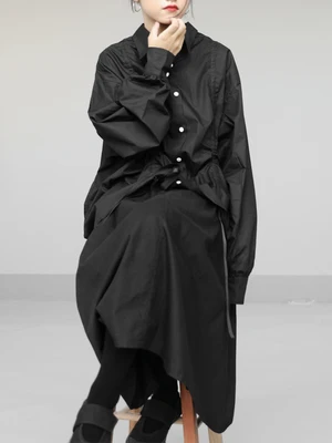 New Turtleneck Blouse Thin long-sleeved Retro Hong