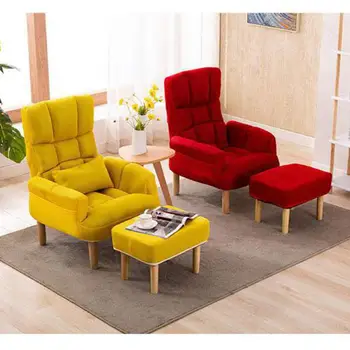 

Lazy Sofa Single Fabric Leisure Tatami Tv Computer Chair Pregnant Women Breast-feeding Chair Balcony Afternoon Lounge Chair