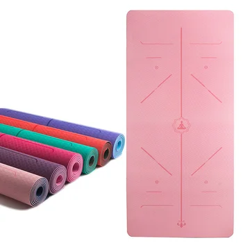 

Yoga Mat With Position Line Fitness Gymnastics Mats Non Slip For Beginner Environmental Fitness Yoga Gym Mats Sports Cushion