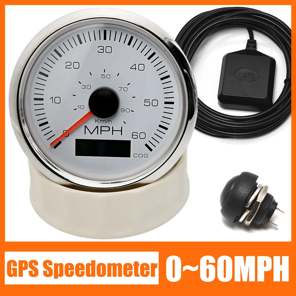 Compteur De Vitesse Moto Par Satellite Compteur De Vitesse Gps, Odomètre 0-60 Mph 0-100 Km/h 85mm, Jauge Numérique  Étanche Avec Antenne Gps 9-32v Pour Bateau, Voiture, Moto - Compteurs De  Vitesse - AliExpress