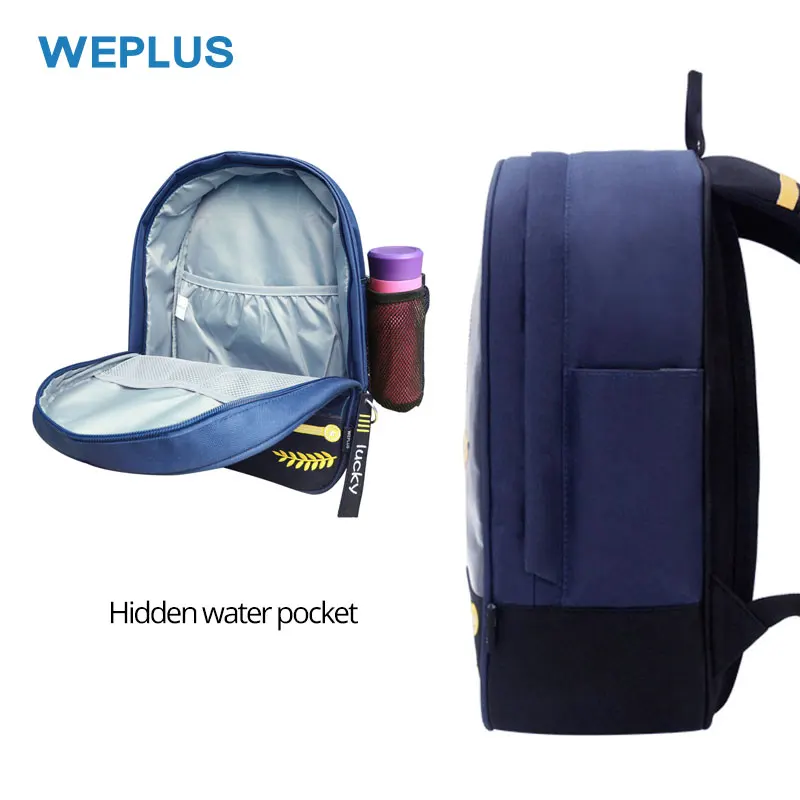 WEPLUS детский школьный рюкзак, подарочные сумки пилотов для девочек-подростков, рюкзак с защитой от кражи для мальчиков, Детский Рюкзак Mochila