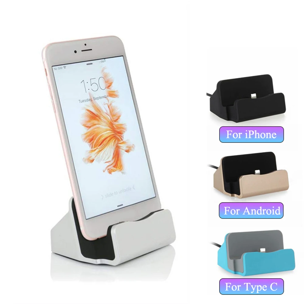 Usb-кабель, Подставка для зарядки IPhone X, 8, 7, 6, для Xiaomi, Android, type C, samsung, подставка, держатель, Зарядная база, док-станция