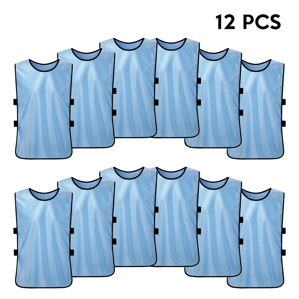 

Soccer Pinnies Quick Drying Football Jerseys Vest Scrimmage Adults Practice Sports Vest Breathable Team Training Bibs12 PCS