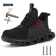 Новинка, размеры 36-48, защитная обувь мужская, со стальным носком, не разбивается, не прокалывается, большие размеры, дышащая, сезонная, защитная, для движения, Рабочая обувь