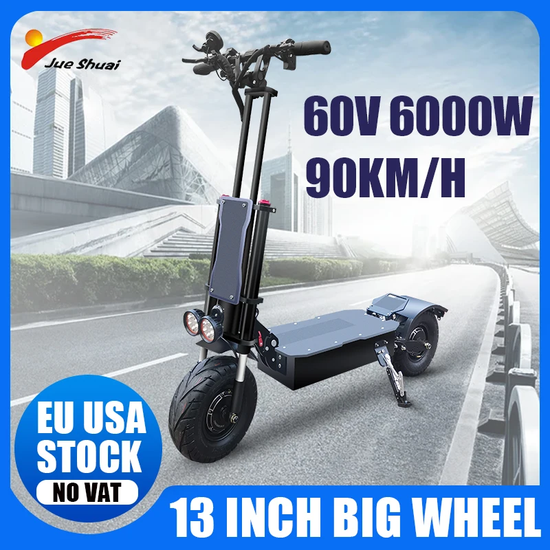 Jueshuai High Power Electric Scooter Adults 60v 6000w Double Drive Electric  Bike 13-inch Tire Max Distance 100km - Electric Bicycle - AliExpress