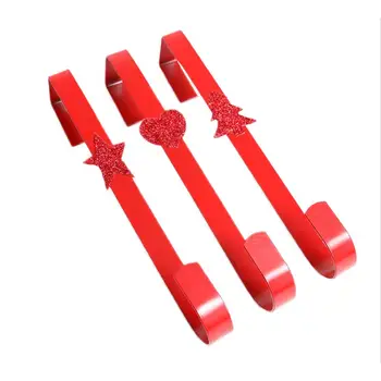 

Christmas Decorations Red Painted Christmas Wreath Hook Wreath Door Hang Family Interior Decoration