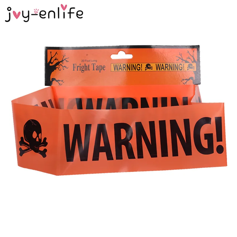 

JOY-ENLIFE Halloween Warning Caution Tape Halloween Party Danger Tape Warning Tape Isolation Belt Sign Garden Decor 580x8.5cm
