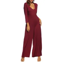 Women Jumpsuits Fashion V Neck Solid Color Long Sleeve Hooded Wide Leg Rompers Autumn Winter Monos de Fiesta 2020 New Hot Sale E Women Jumpsuits Fashion V Neck Solid Color Long Sleeve Hooded Wide Leg Rompers Autumn Winter Monos de Fiesta 2020 New Hot Sale E
