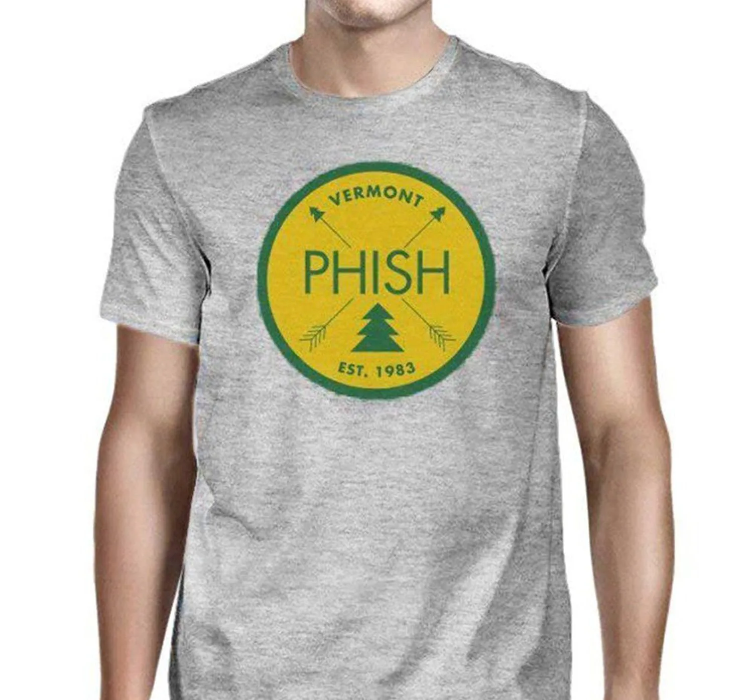 Новинка 2018 Футболка мужская футболка Jsr Phish Мужская Вермонт Est 1983 Хизер Серый |