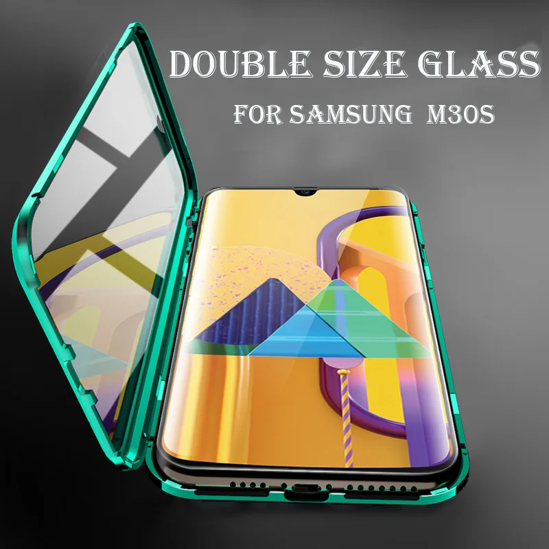 Flip Phone Case For Samsung M30s Tempered Glass Full