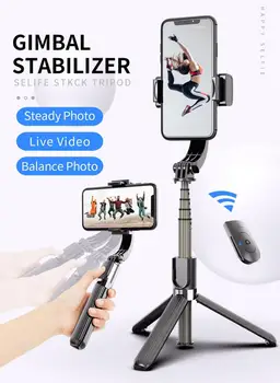 

Phone Stabilizer Video Record Universal Handheld Smartphone Gimbal Stabilizers Wireless Bluetooth Selfie Stick Vlog Live Stream