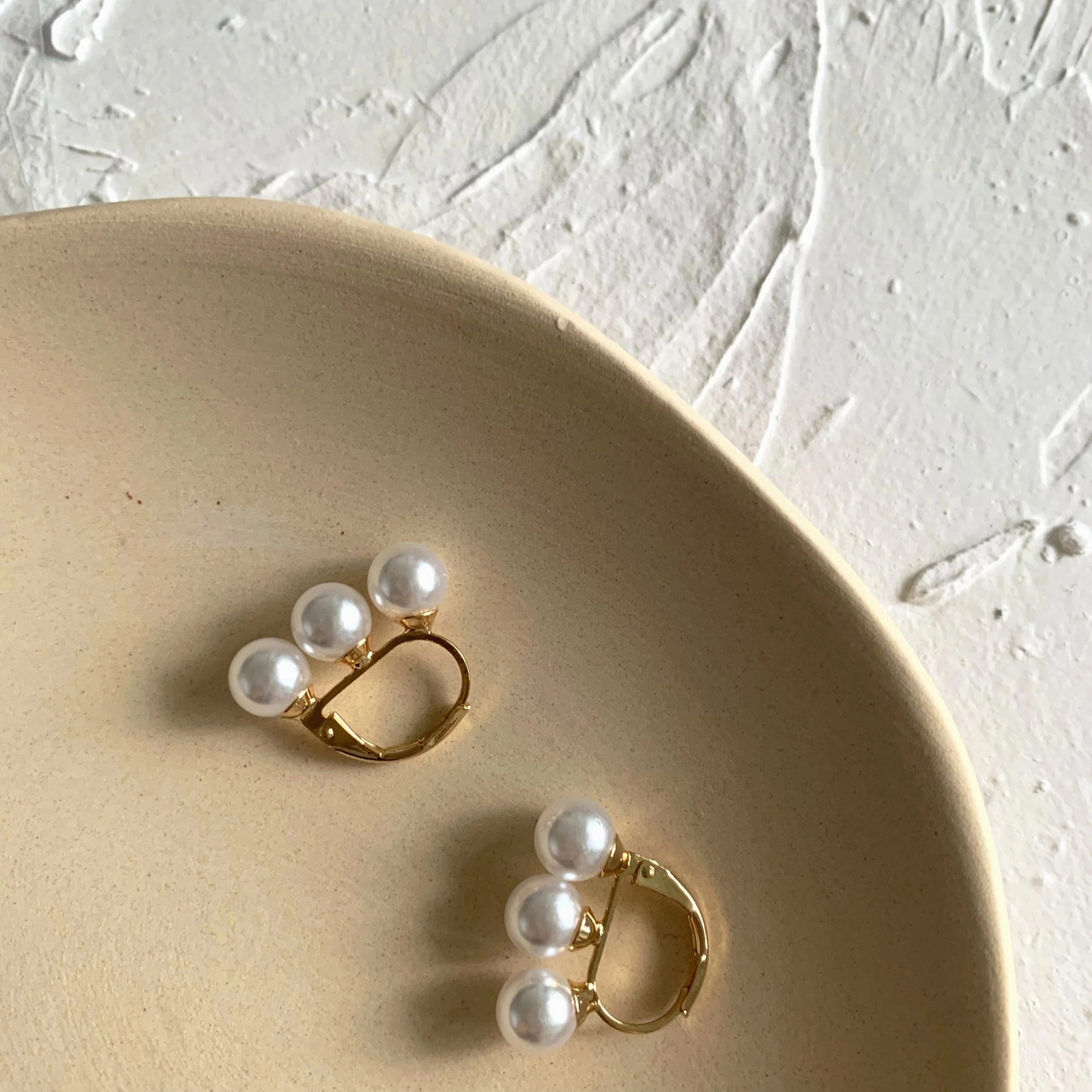 

Neatear 2019 Korean simple temperament imitation pearl earrings French retro niche design ear pierced ear clip earrings