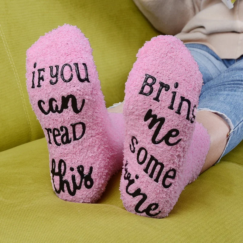 Теплые зимние мягкие повседневные короткие носки-тапочки из кораллового флиса для девочек Подарочные рождественские носки унисекс 1 пара розовых носочков с рисунком