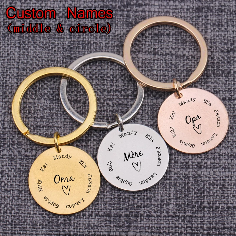 Andrew Leather Keyring Birthday Name Optional Engraving