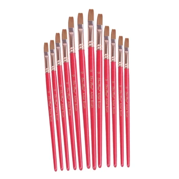 

12Pcs Artists Paint Brush Set Acrylic Watercolor Round Pointed Tip Nylon Hair