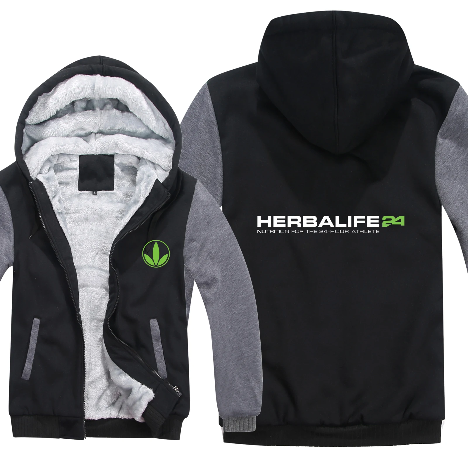 Herbalife питание толстовки куртка Зимний пуловер человек пальто для мужчин шерстяная подкладка флис Herbalife питание 24 толстовки