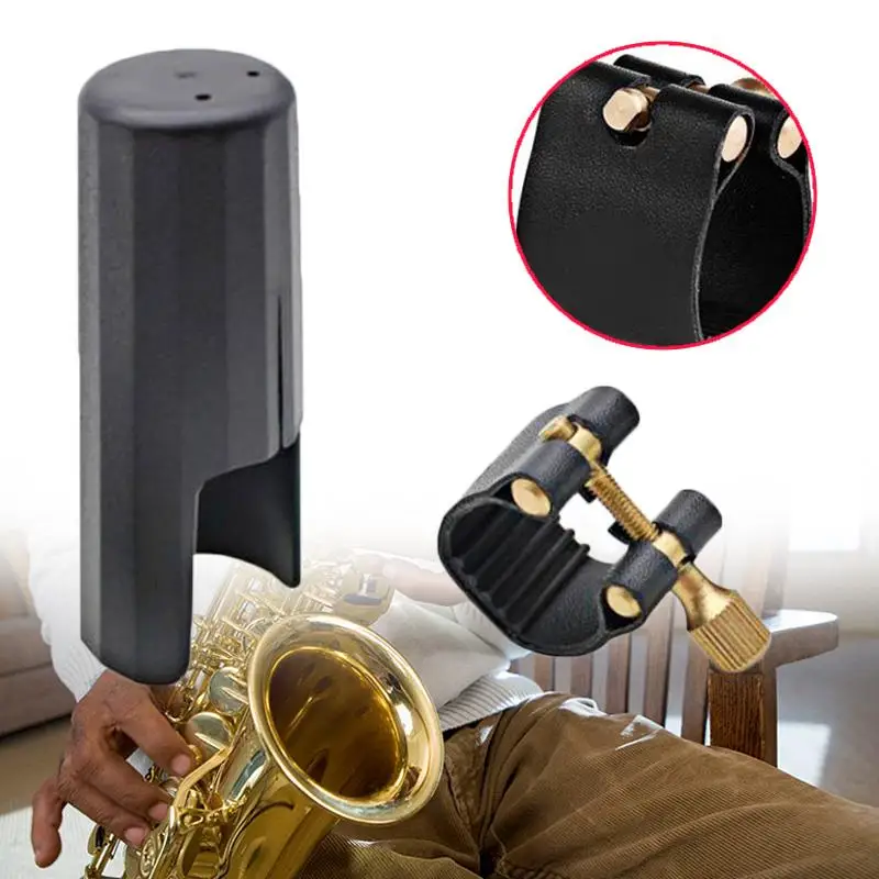 Sax мундштук клип и крышка лигатуры Для альт саксофона E плоский инструмент