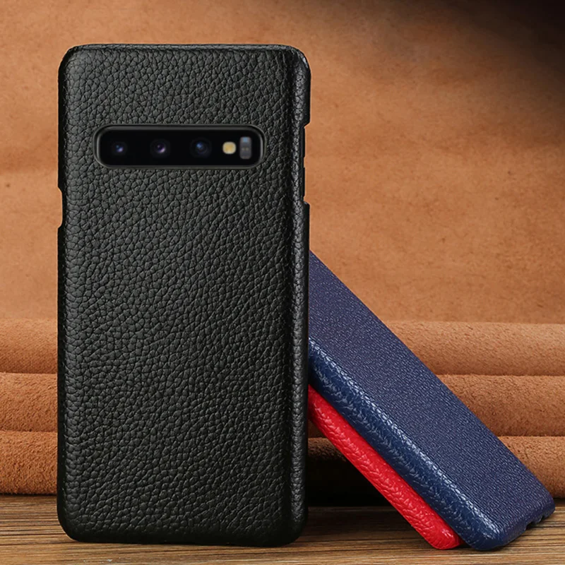 Чехол для телефона Samsung Galaxy A50 A70 S7 S8 S9 S10 Plus Note 8 9 10 кожаный чехол с текстурой личи A30
