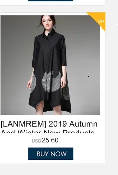 [LANMREM] Новинка 2019 года; сезон осень-зима; модные однотонные свободные брюки с широкими штанинами; повседневные штаны для женщин; PA266