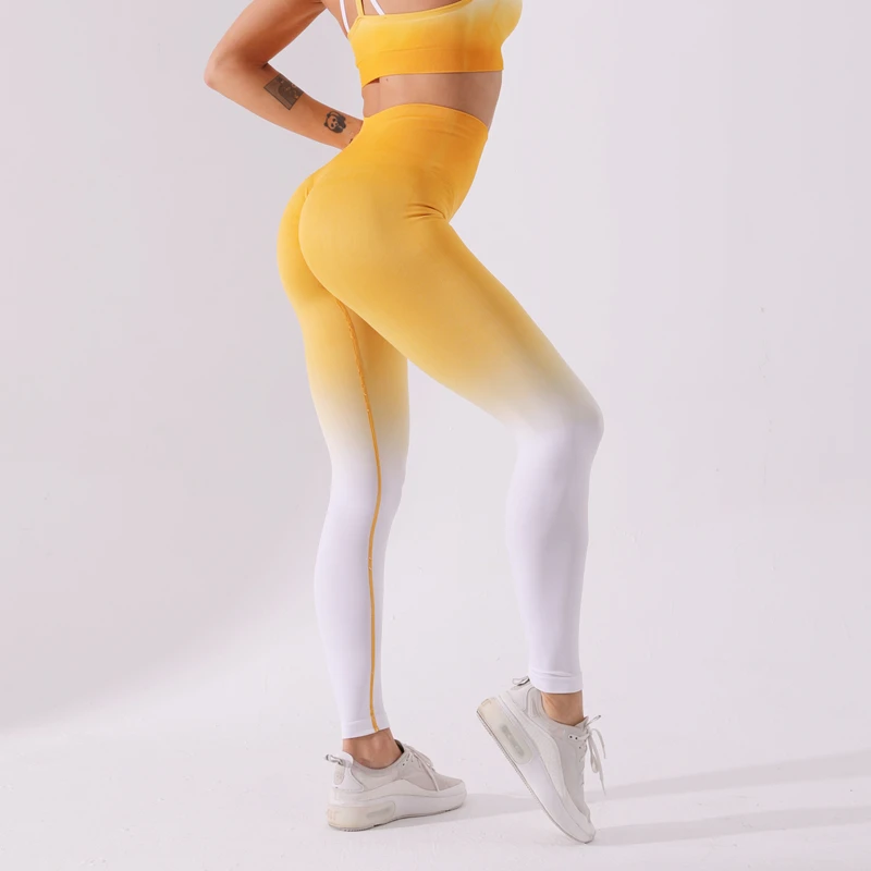 

Sexy Ombre Scrunch Butt Seamless Workout Leggings Squatproof Active Yoga Pants High Stretchy Women Gym Fitness Tights 6 Colors