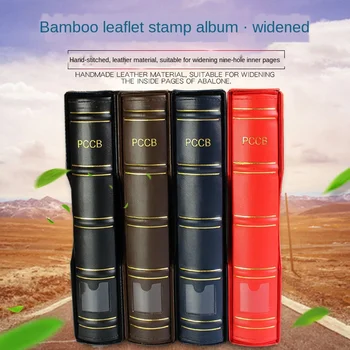 

PCCB widened bamboo loose-leaf book stamp album coin book widened 9-hole loose-leaf book empty book does not include inner pages
