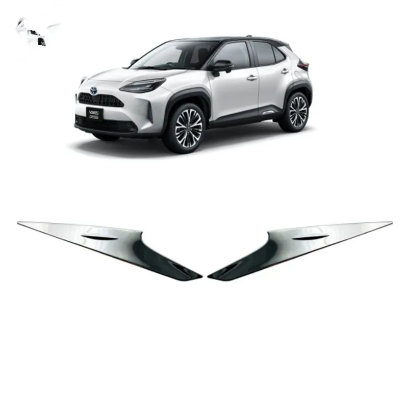

2x Auto Car Front Headlight Eyebrow Eyelid Cover Trim Moulding Sticker Fit For Toyota Yaris Cross 2021