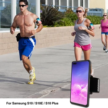 

Running Phone Holder for Samsung S10 S10E S10+Plus Sports Armband Case Wristband Gym Running Full Protection Phone Case