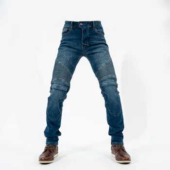

New Motorcycle Riding Jeans Racing Pants Elastic zipper knee Outdoor cycling Motobike pants with Protect pads
