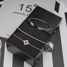 3 шт./компл. Для женщин четырехлистный клевер регулируемый браслет Браслеты ювелирные изделия