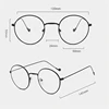 Women Round Metal Glasses Frame With Degree Men Ultralight Finished Myopia Glasses -0.5 -1 -1.5 -2 -2.5 -3 -3.5 -4 -4.5 -5 -6.0 2